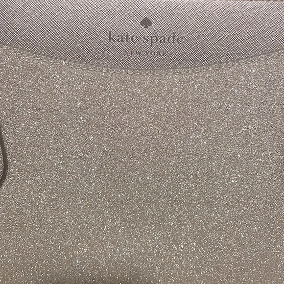 Kate Spade Lola Shimmy Glitter Rose Gold Holiday Tote Bag - Picture 8 of 14